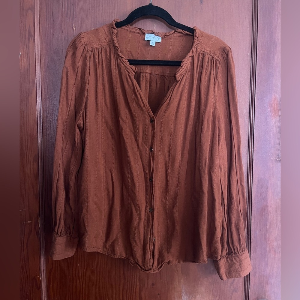 Wonderly Button-Up Blouse